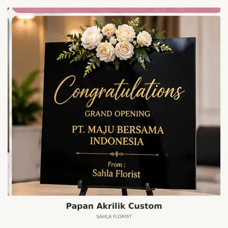 Papan Bunga Akrilik Bima